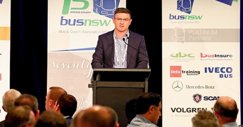 After 18 years as BusNSW executive director, Darryl Mellish will be handing over the role to Matt Threlkeld (pictured) in July