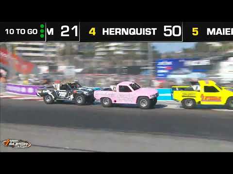 Stadium Super Trucks Attack The Long Beach Grand Prix: Sideways, On Two Wheels, And Flying Through The Air